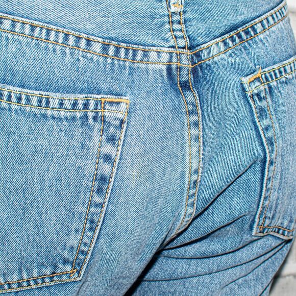 GRLFRND Addison High-Rise Denim Jeans Split Boot Touch The Floor sz 27 - Picture 12 of 12